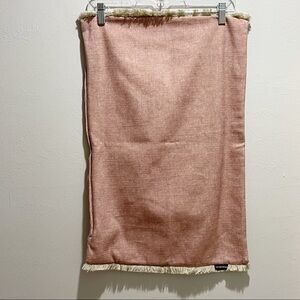 RIOMACASA Mauve Woven Fringe Rectangular Pillow Cover Designer Decorative